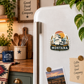 Montana Grain Elevator magnet on a fridge