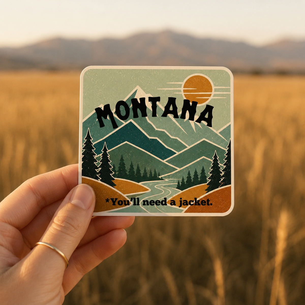 Montana You'll Need a Jacket Sticker