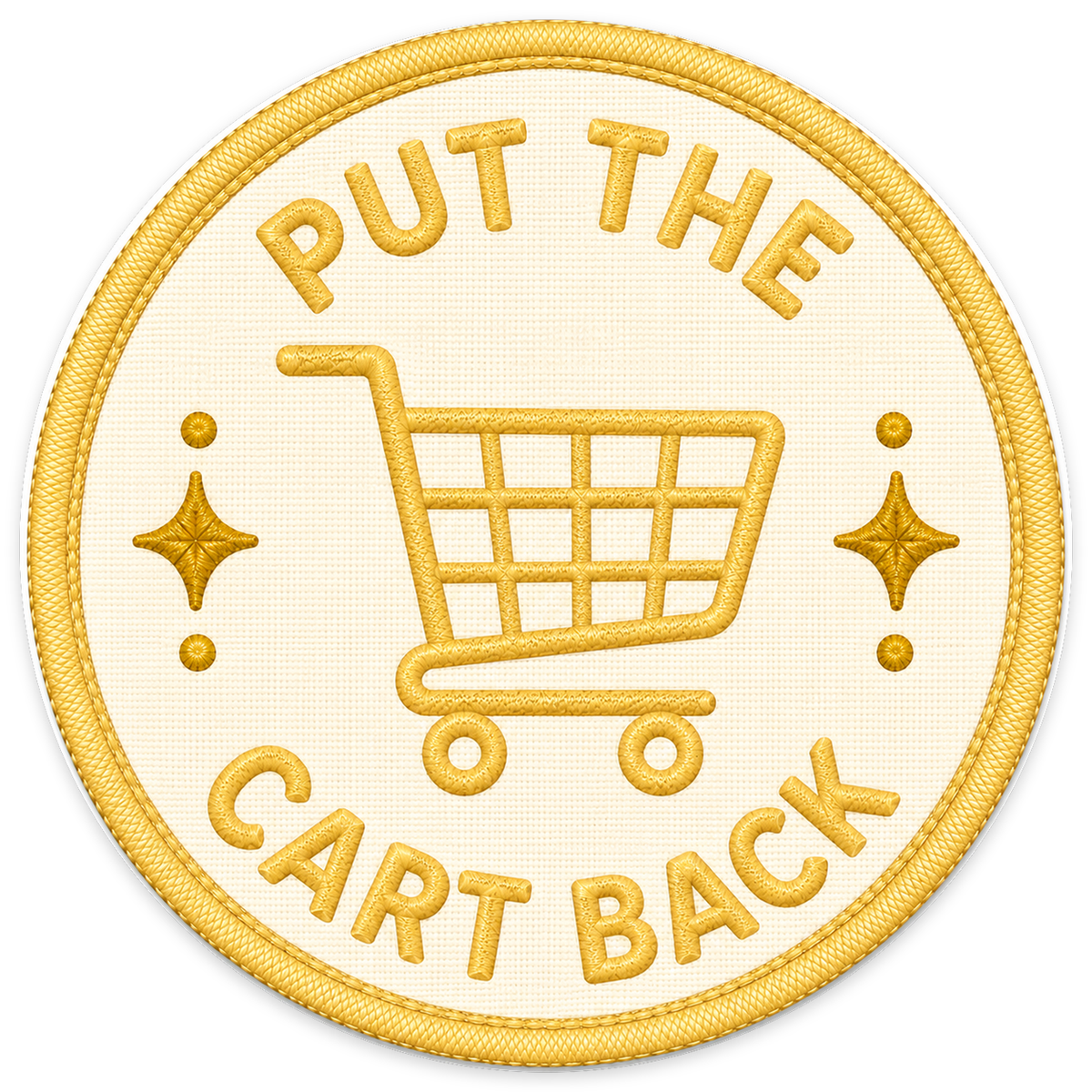 Put the Cart Back Sticker