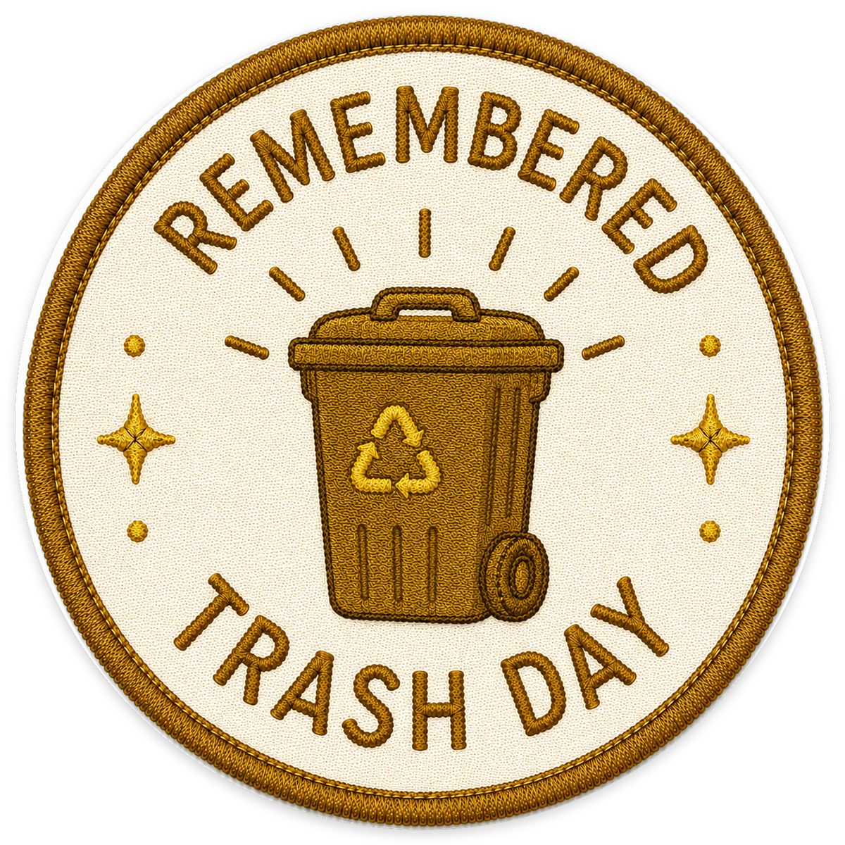 Remembered Trash Day Sticker