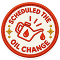 Scheduled the Oil Change Sticker