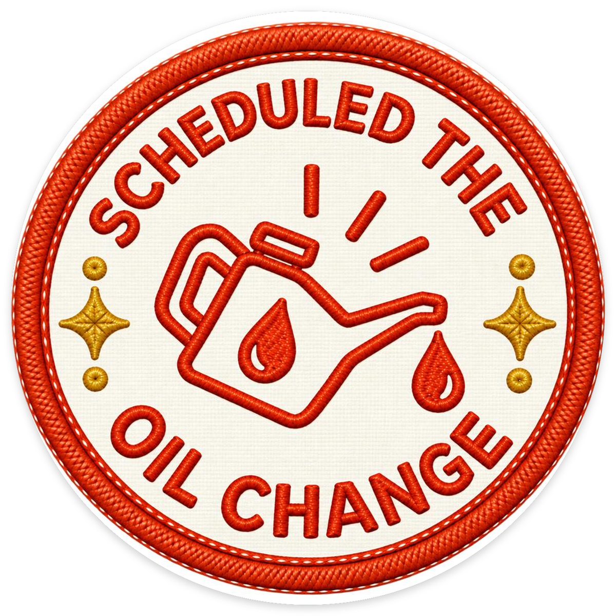 Scheduled the Oil Change Sticker