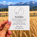 Scorpio Funny Zodiac sticker, shown in use