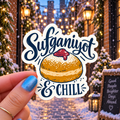 Sufganiyot & Chill sticker, shown in use