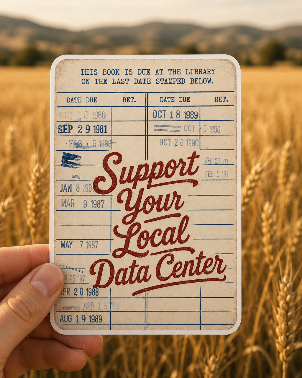 Support Your Local Data Center Sticker