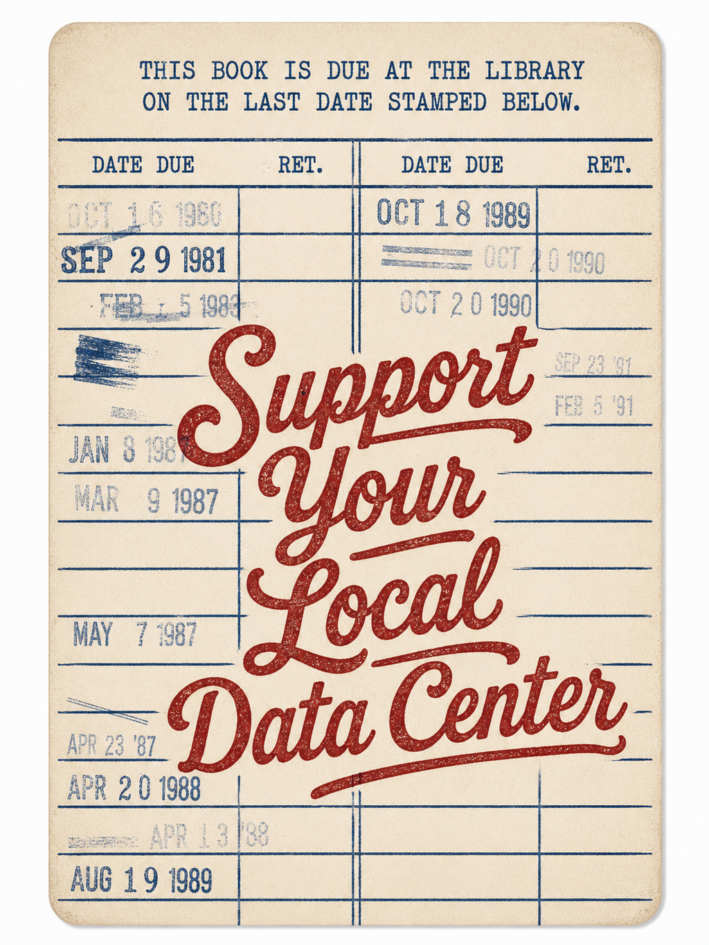Support Your Local Data Center design
