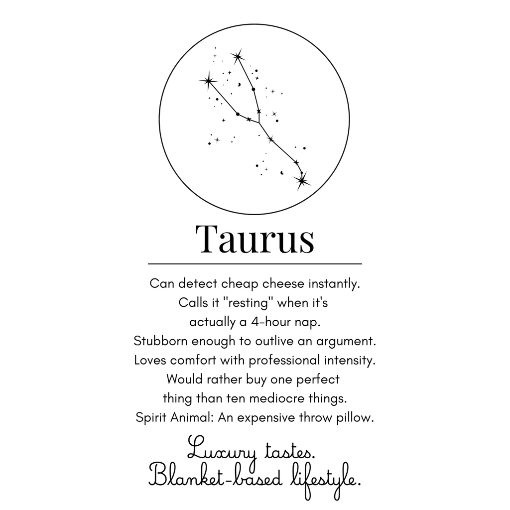 Taurus Funny Zodiac sticker, flat artwork