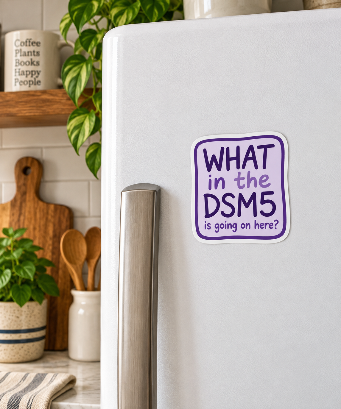 What in the DSM5 magnet on a fridge