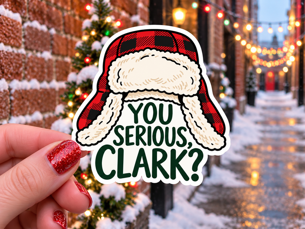 You Serious, Clark? sticker, shown in use