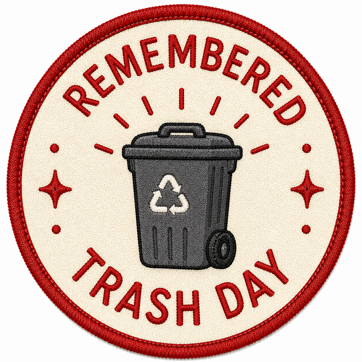 Remembered Trash Day Sticker
